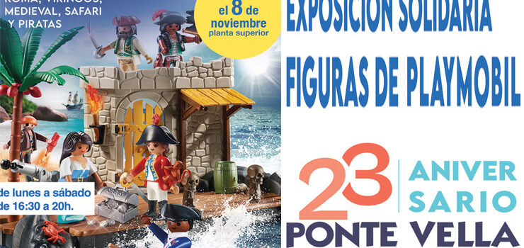 Exposición de figuras de Playmobil en Ponte Vella